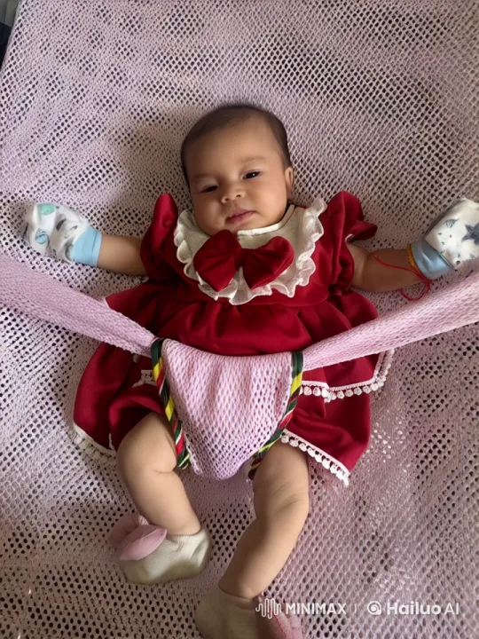 Baby Dances Joyfully in Red Dress in Live2D Animation – AI Generated Video | Hailuo AI