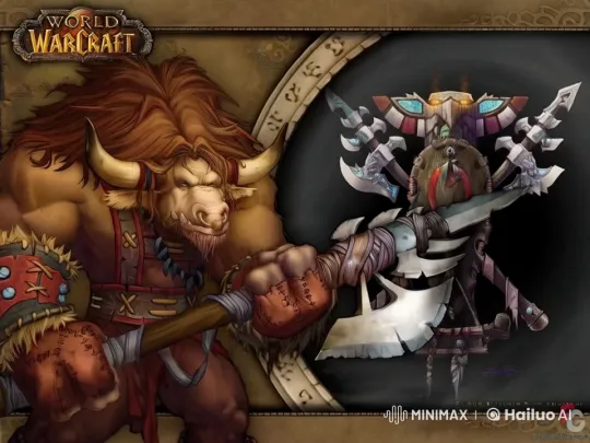 Tauren Warrior Prepares for Battle in Live2D Animation – AI Generated Video | Hailuo AI