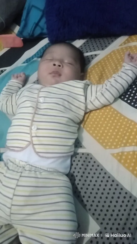 Baby's Cheerful Dance in Striped Pajamas – AI Generated Video | Hailuo AI