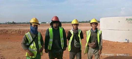 Construction Workers at Work on a Sunny Site – AI Generated Video | Hailuo AI