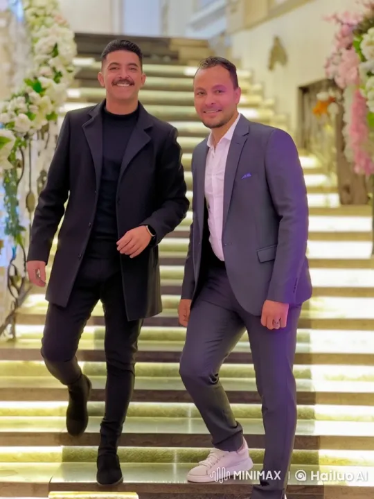 Formal Attire Kungfu Fight on Elegant Staircase – AI Generated Video | Hailuo AI