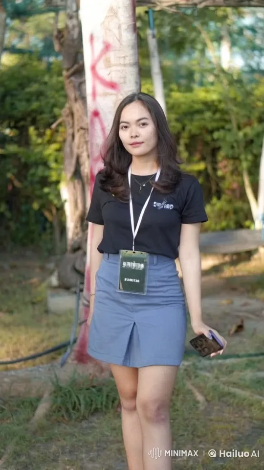 Woman Squats Outdoors, Revealing Underwear in Tranquil Setting – AI Generated Video | Hailuo AI