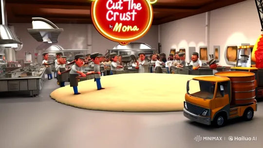 Hyper-Realistic Pizza Kitchen Animation – AI Generated Video | Hailuo AI