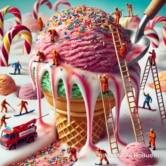 Tiny Tourists Climb Giant Flamingo in Hyper-Realistic Pool Scene – AI Generated Video | Hailuo AI
