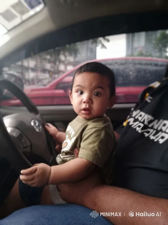 Baby to Skeletal Flame-Head Transformation in Car – AI Generated Video | Hailuo AI