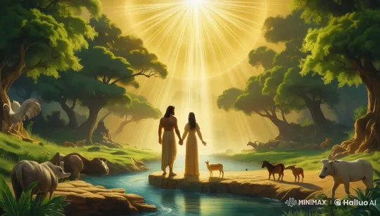 Divine Creation: Harmony in Heavenly Paradise – AI Generated Video | Hailuo AI