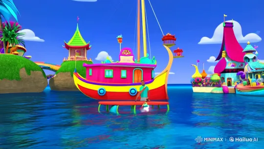 Fantastical Animated Scene: Kids Celebrate Jesus' Peace – AI Generated Video | Hailuo AI