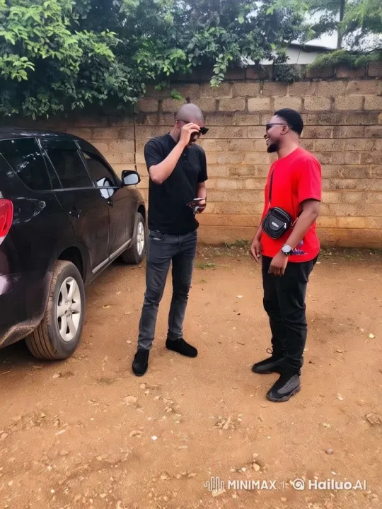 Two Men Conversing in a Parking Lot Setting – AI Generated Video | Hailuo AI