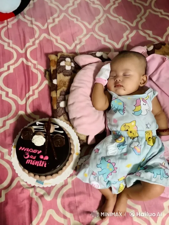 Baby Celebrates with Cake and Playful Kungfu Moves – AI Generated Video | Hailuo AI