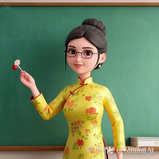 Animated Teacher Engages with Live2D Chalkboard Lesson – AI Generated Video | Hailuo AI
