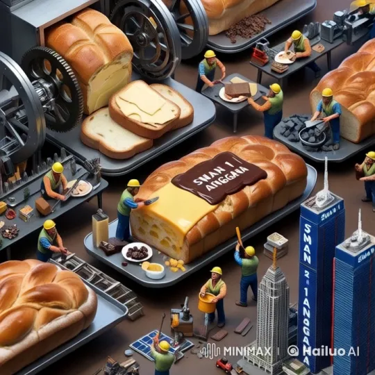 Miniature Bakers Craft Giant Loaves in Whimsical Factory – AI Generated Video | Hailuo AI