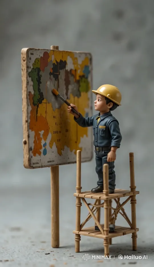 Ali's Miniature Billboard Artistry – AI Generated Video | Hailuo AI