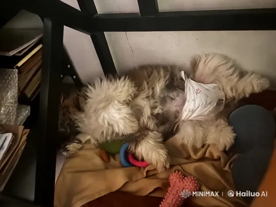 Small Dog Enjoys Playful Dance in Cozy Room – AI Generated Video | Hailuo AI