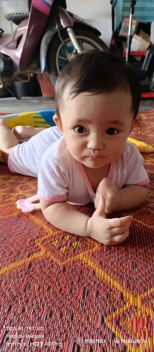 Baby's Playful Kungfu Moves in Colorful Garage Setting – AI Generated Video | Hailuo AI