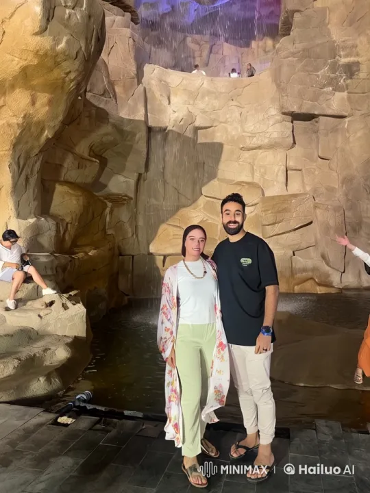Intense Argument Escalates to Fight by Waterfall – AI Generated Video | Hailuo AI