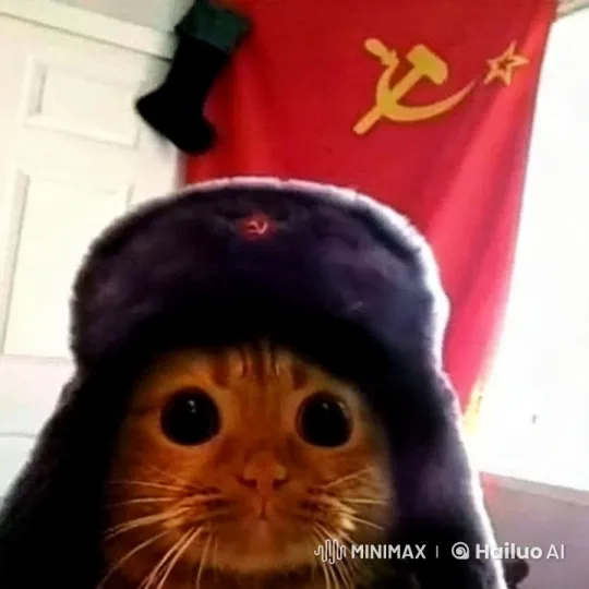 Cat with Pistols in Chaotic Soviet-Themed Scene – AI Generated Video | Hailuo AI