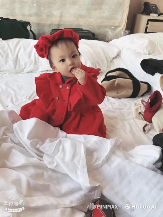 Child Dancing on Unmade Bed in Vibrant Red – AI Generated Video | Hailuo AI