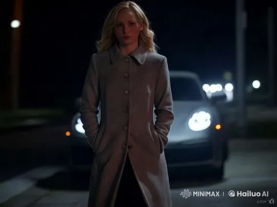 Stylish Candice and Car Scene in Urban Night – AI Generated Video | Hailuo AI