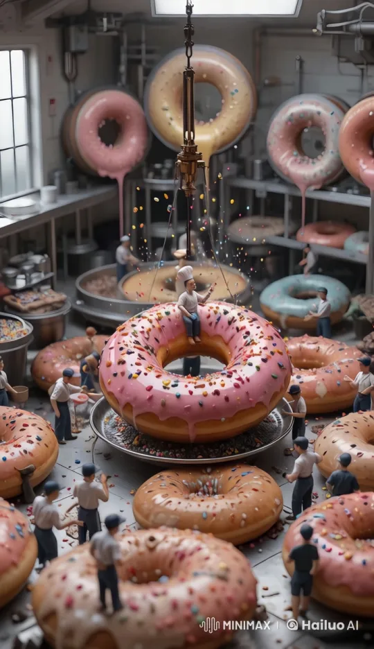 Whimsical Donut Factory: Playful Aesthetic Exploration – AI Generated Video | Hailuo AI