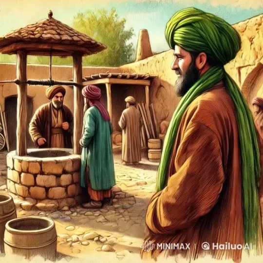 Traditional Village Life: Men at Well Scene – AI Generated Video | Hailuo AI