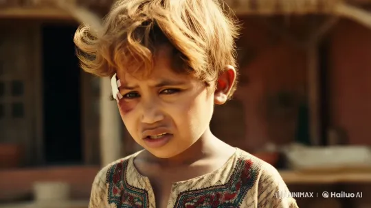 Resilient Boy in Rural Setting Overcoming Adversity – AI Generated Video | Hailuo AI