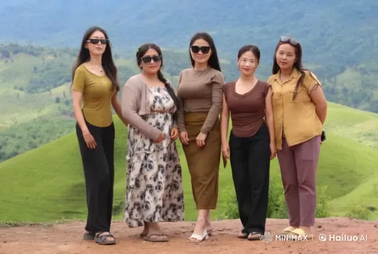 Women Display Martial Arts Skills in Scenic Hills – AI Generated Video | Hailuo AI