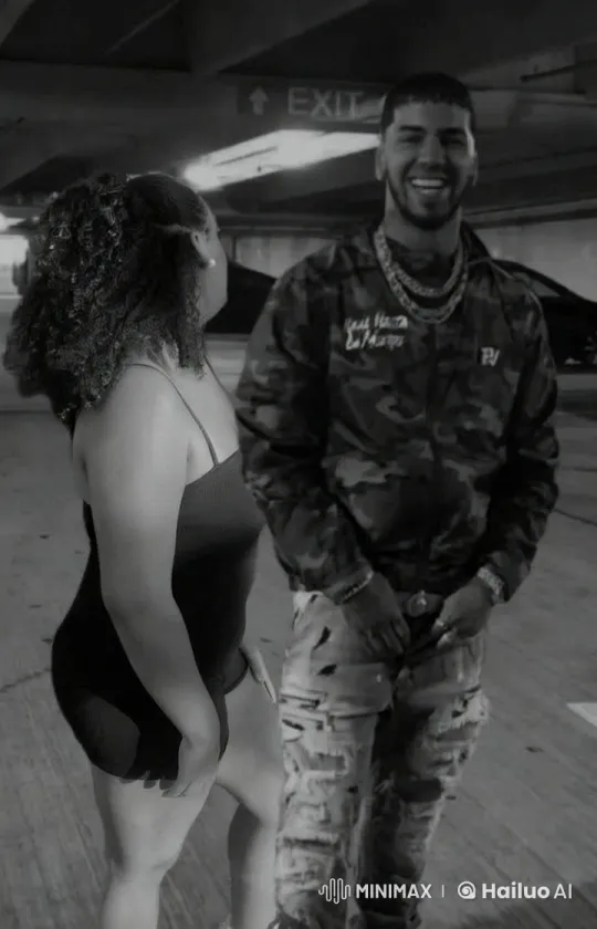 Intimate Moment Captured in Industrial Parking Garage – AI Generated Video | Hailuo AI