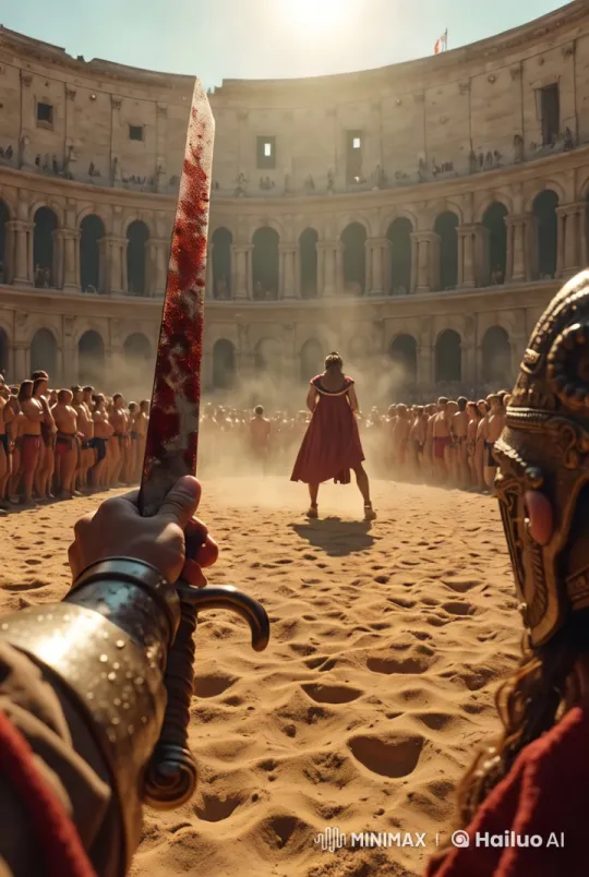 Gladiator's POV in the Roman Colosseum – AI Generated Video | Hailuo AI
