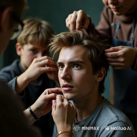 Expert Examination of Hair Frizz with Luxury Serum – AI Generated Video | Hailuo AI