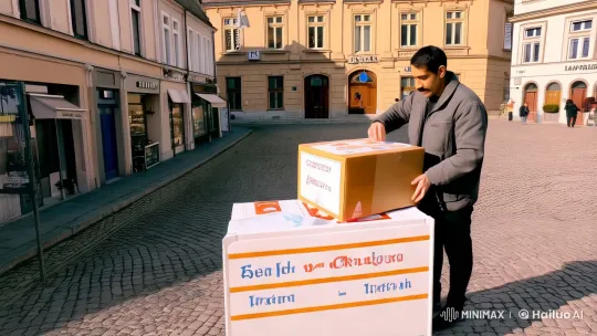 English Food Delivery Driver's Journey to Germany – AI Generated Video | Hailuo AI