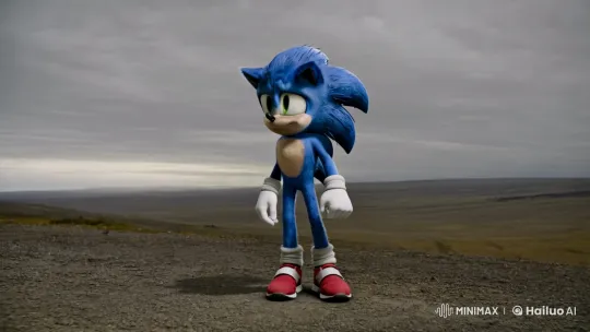 Sonic Reflects on Isolation in Desolate Landscape – AI Generated Video | Hailuo AI