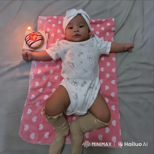 Baby Celebrates with Dance and Laughter on Pink Blanket – AI Generated Video | Hailuo AI