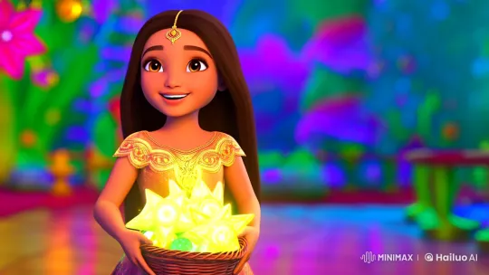 Qatari Girl Celebrates Ramadan with Enchanting Stars – AI Generated Video | Hailuo AI