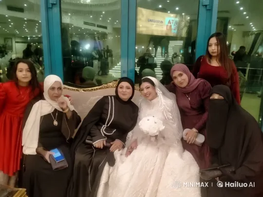 Elegant Bride and Friends Celebrate in Decorated Venue – AI Generated Video | Hailuo AI