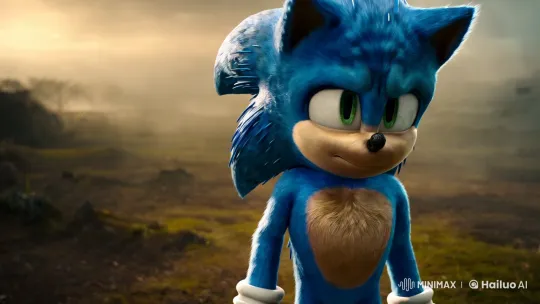 Sonic 3: Sonic's Melancholic Reflection in a Misty Landscape – AI Generated Video | Hailuo AI