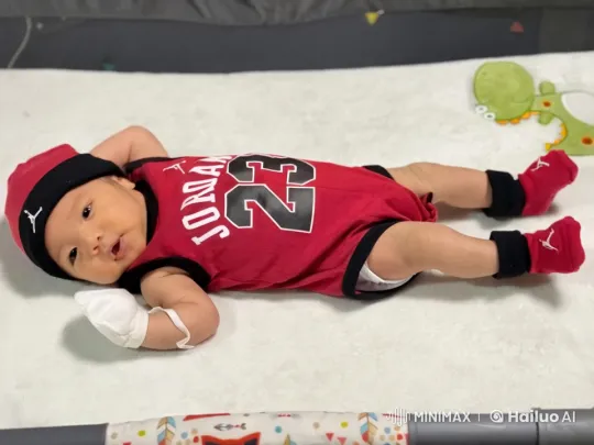 Baby in Jordan 23 Romper Mimics Boxing and Kung Fu – AI Generated Video | Hailuo AI