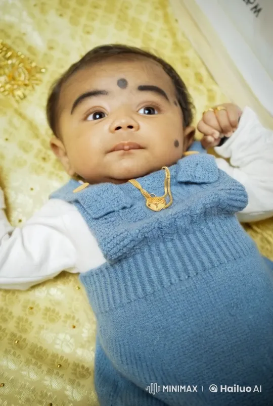 Baby Dancing Joyfully in Light Blue Sweater – AI Generated Video | Hailuo AI