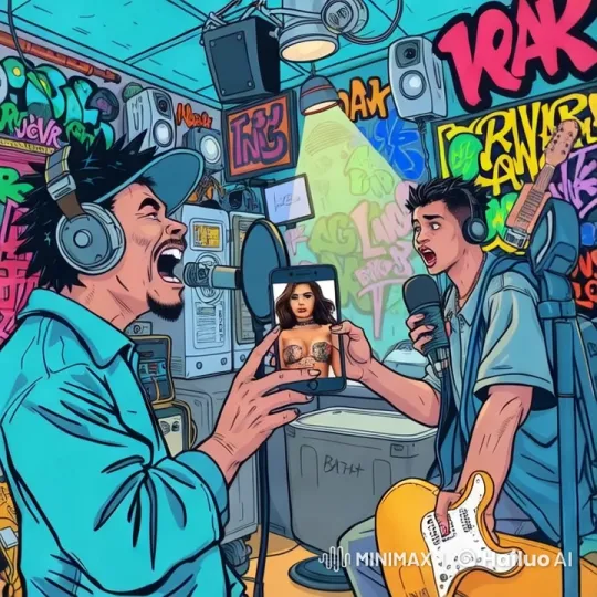 Urban Artist Reacts to Image in Graffiti Studio – AI Generated Video | Hailuo AI