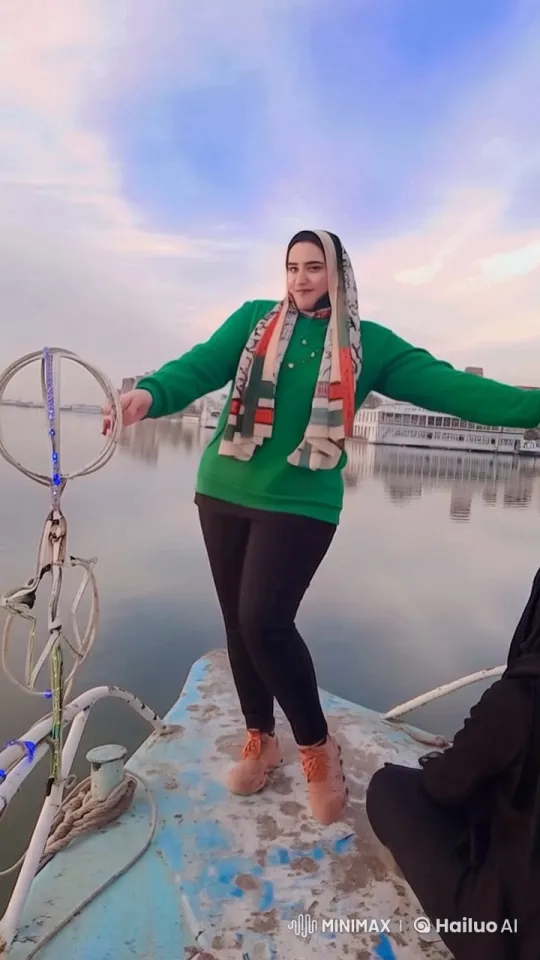 Woman Performs Kungfu on Boat in Live2D Animation – AI Generated Video | Hailuo AI