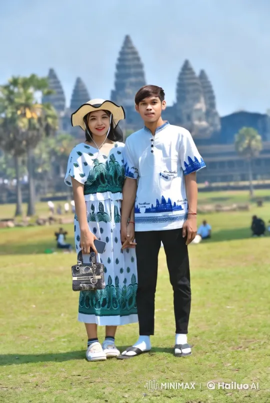 Couple Performs Kungfu in Front of Angkor Wat – AI Generated Video | Hailuo AI