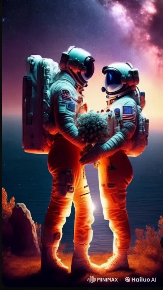 Astronauts' Kunfu in Cosmic Embrace – AI Generated Video | Hailuo AI