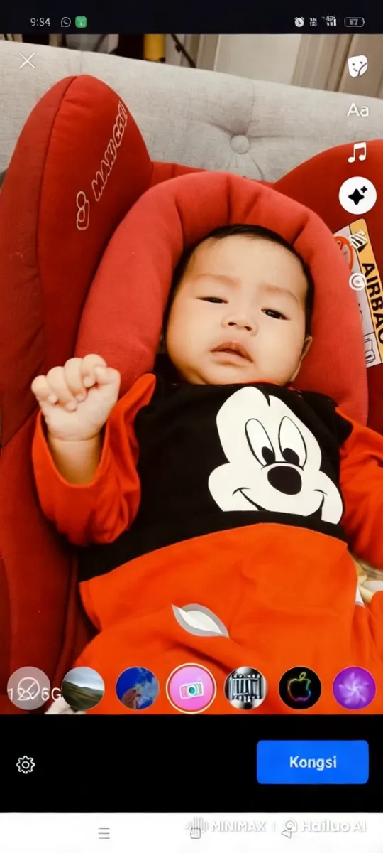 Baby Dances in Mickey Outfit in Cozy Setting – AI Generated Video | Hailuo AI