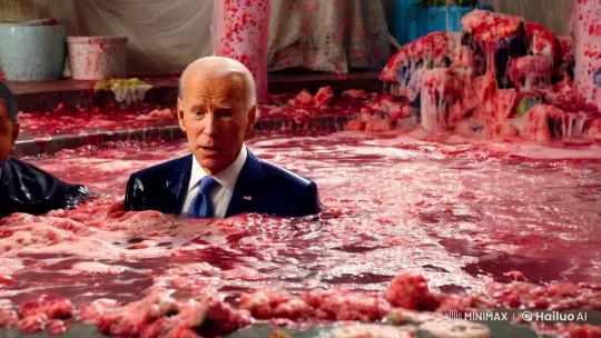 Martin Lawrence and AI Biden in Surreal Vomit Pool Scene – AI Generated Video | Hailuo AI