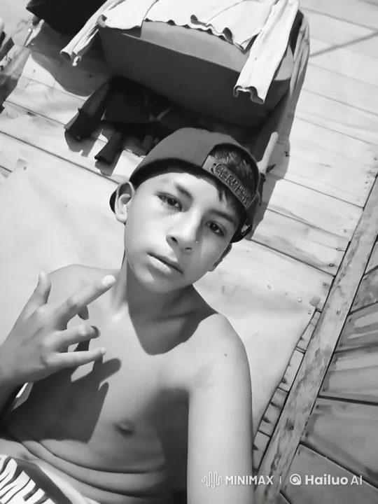 Young Boy Smoking in Minimalist Setting – AI Generated Video | Hailuo AI