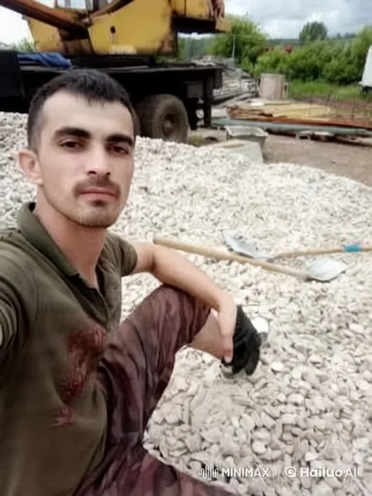 Man on Gravel Amid Construction Site with Tracking Shots – AI Generated Video | Hailuo AI
