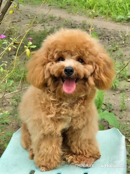 Joyful Poodle Dancing in a Vibrant Garden – AI Generated Video | Hailuo AI