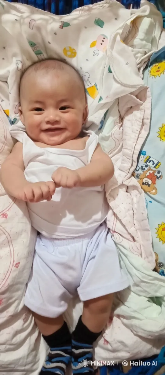 Baby on Cozy Blanket with Cartoon Characters – AI Generated Video | Hailuo AI