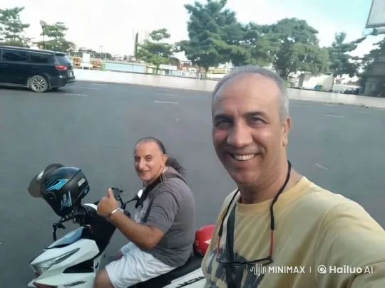 Friends Reunite on Quiet Street with Warm Greeting – AI Generated Video | Hailuo AI