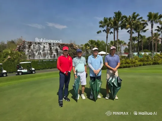 Martial Arts Showdown in Tranquil Golf Course Setting – AI Generated Video | Hailuo AI