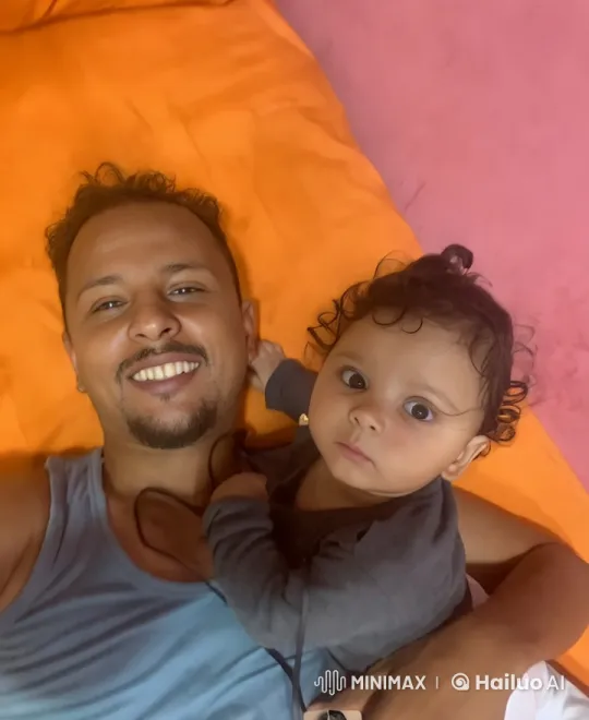 Father and Child Bonding in Colorful Bedroom – AI Generated Video | Hailuo AI